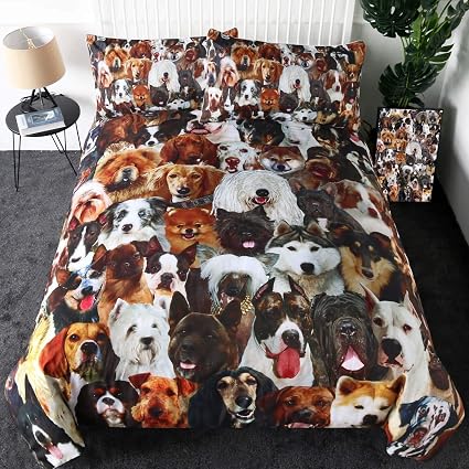 Amazoncom Sleepwish Dog Print Bedding 3d Pet Print Duvet