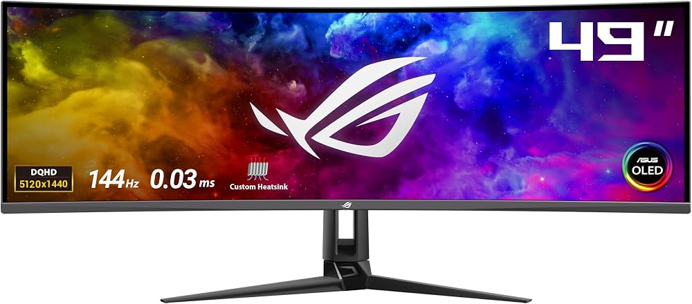 ASUS ROG Swift OLED PG49WCD 49 Inch 32:9 QD-OLED 5120x1440 144 Hz