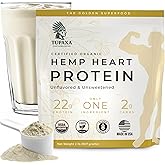 TUPAXA USDA Organic Hemp Protein Powder for Women & Men - Unflavored Pure Natural - Plant Based Powder, Vegan, Gluten Free, Keto - Hemp Seed Powder Cold-Pressed (30 Servings (2 lb), Unflavored)