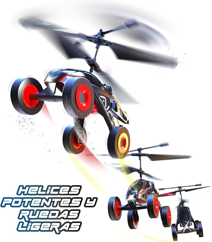 Flybotic Sky Wheels II vehículo Volador radiocontrol 2 en 1, Rueda por Tierra y despega para Volar, helicóptero con Ruedas, Producto Oficial, para niños Desde 8 años (62004569)