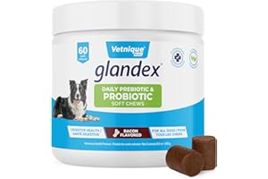 Glandex by Vetnique Daily Probiotics for Dogs with Prebiotics for Optimal Gut Health & Immune Support with Digestive Enzymes 