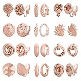 NEWITIN 12 Pairs Clip On Earrings for Women Cute