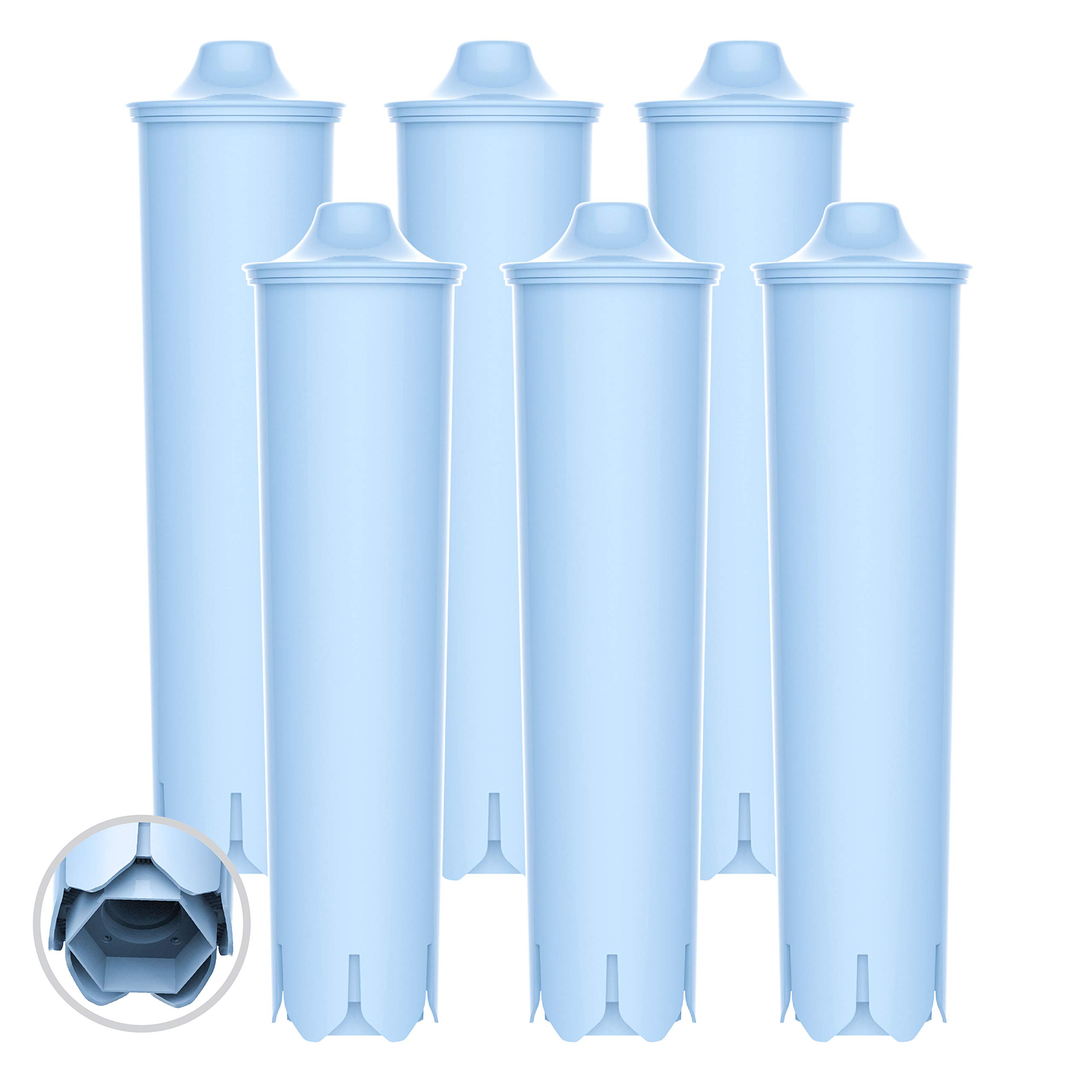 Photo 1 of EcoAqua Replacement Filter, Replacement for Jura® Clearyl/Claris Blue Capresso® Clearyl Coffee Machine Water Filter, Pack of 6