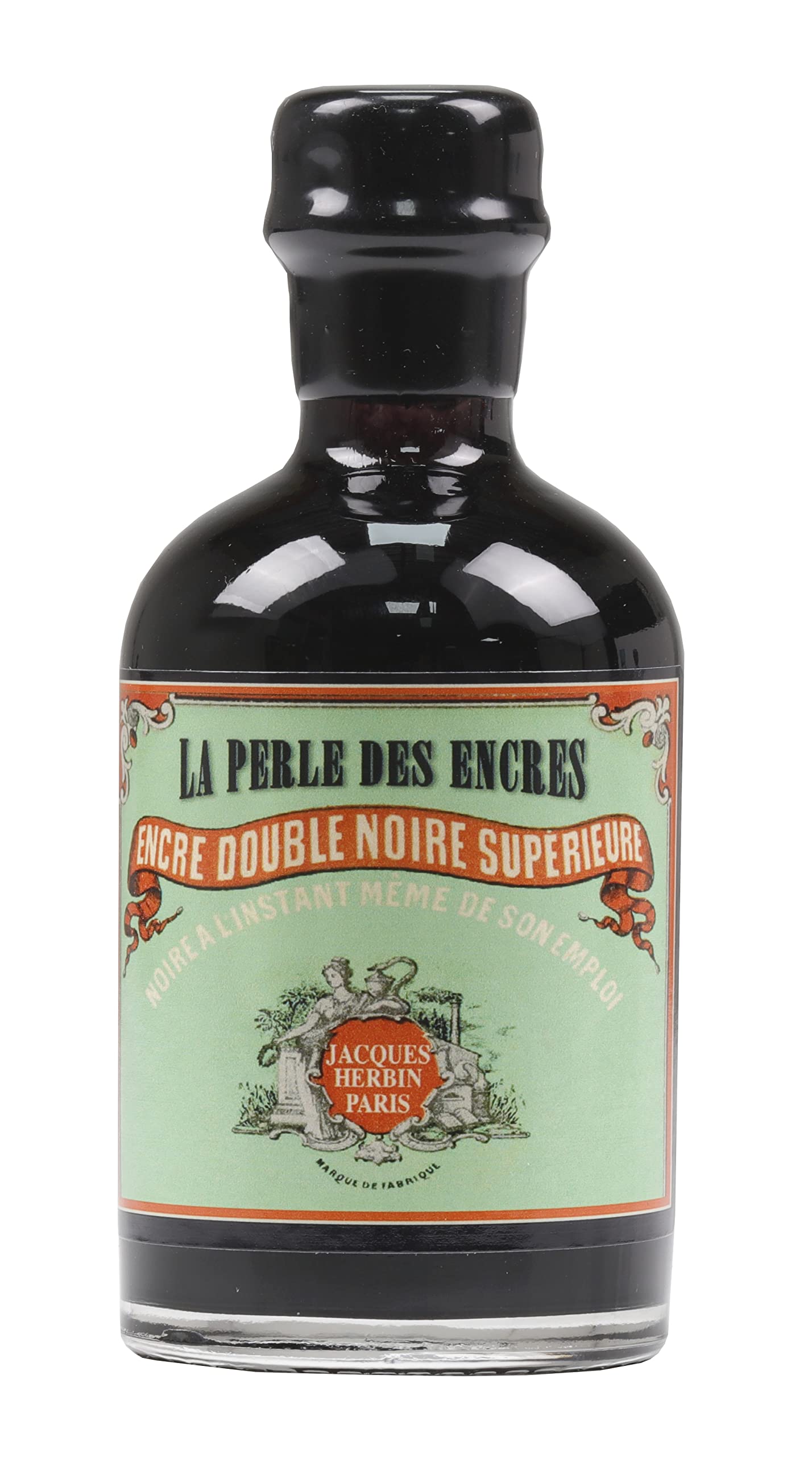 Jacques Herbin 11909T - Bouteille d'encre ''spécial 350 ans'' 100 ml Pour stylo-Plumes et stylos Roller - Perle Noire