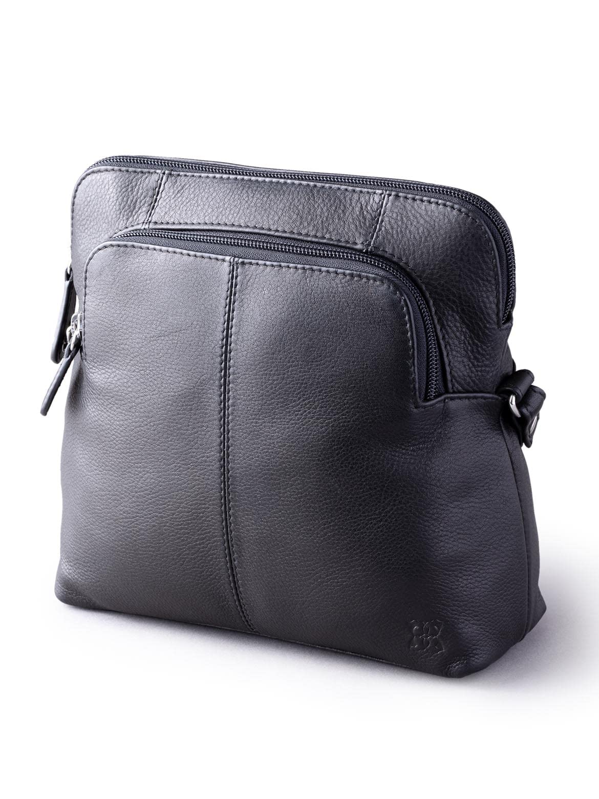 Real Leather Ladies Rachel Cross Body Bag in Black