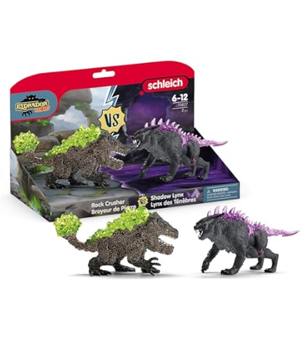 Amazon.com: Schleich Eldrador Creatures | Dark Lynx vs Stone