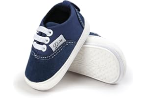 RVROVIC Baby Boys Girls Shoes Canvas Toddler Sneakers Anti-Slip Infant First Walkers 0-18 Months