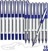 AKARUED Rollerball Pens 16 Pack Blue Gel 0.5mm Quick-Drying Ink view 1