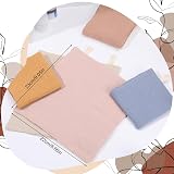Meng Jiaran 5 Pack Baby Muslin Squares 23x22cm Cotton Wipes White Pink Turmeric view 2