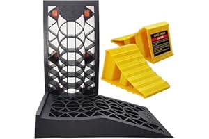 WECARLLE Low Profile Car Ramps for Lift 2.41'' and Vehicle Maintenance Oil Changes Portable Anti-Slip Ramp Special for Lower Cars Vehicle Maintenance for Garage, with 2 Wheel Chocks