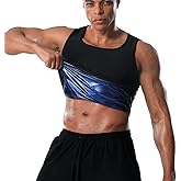 Donason Men's Sweat Vest Workout Waist Trainer Sauna Suit Shirt for Men Heat Trapping Compression Gym Slimming Tank Top