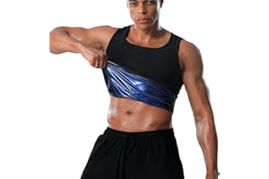 Donason Men's Sweat Vest Sauna Suit for Men Compression Tank Top Sweat Vest for Workout Sauna Weight Loss Body Shaper