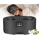 MUSICOZY Luxury 3D Silk Sleep Mask Bluetooth 5.4 Headphones | Silk Sleep Technology with Mulberry Silk, Blackout Contour Design, Ultra Thin Speakers for Relaxing Sleep and Premium Travel