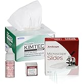 AmScope MLA-WPKIM-72P100S22 Professional Operation and Maintenance Kit for Microscopes - Slides, Immersion Oil and Cleaning Package