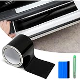 Gloss Black Vinyl Wrap with Tool Kits, Blackout Chrome Delete Tape for Car Window Trim Door Edge Guard Air Release Satin Vinyl Wraps Film Decals (Gloss Black, 2Inchs x 30Feet)