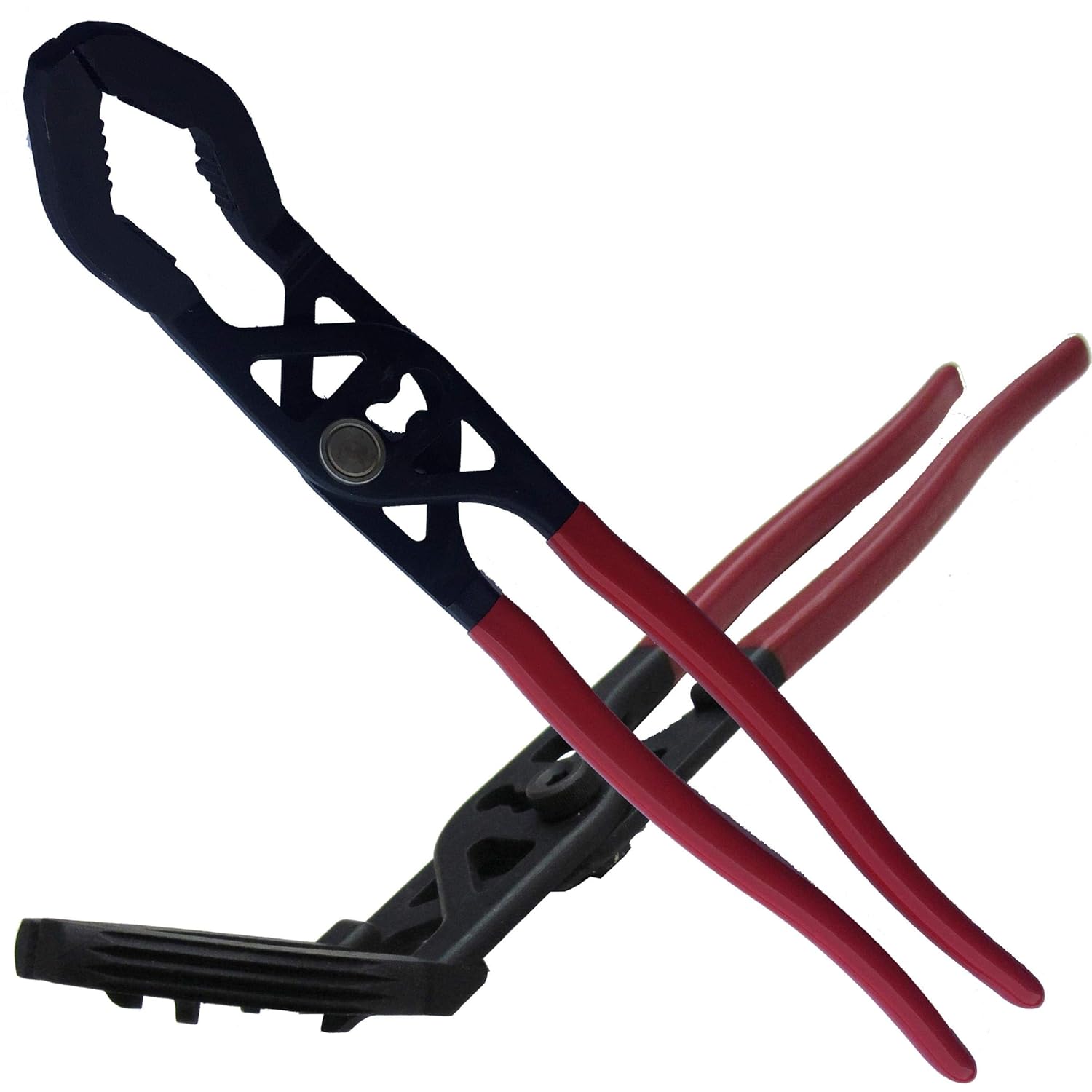 Keyfit Tools M Wrench 13" pipe pliers, multi use adjustable angled for tight spaces like oil filters, Plumbing, Under faucet sink repair pvc brass unions P-traps Where Channellock & Knipex won't work