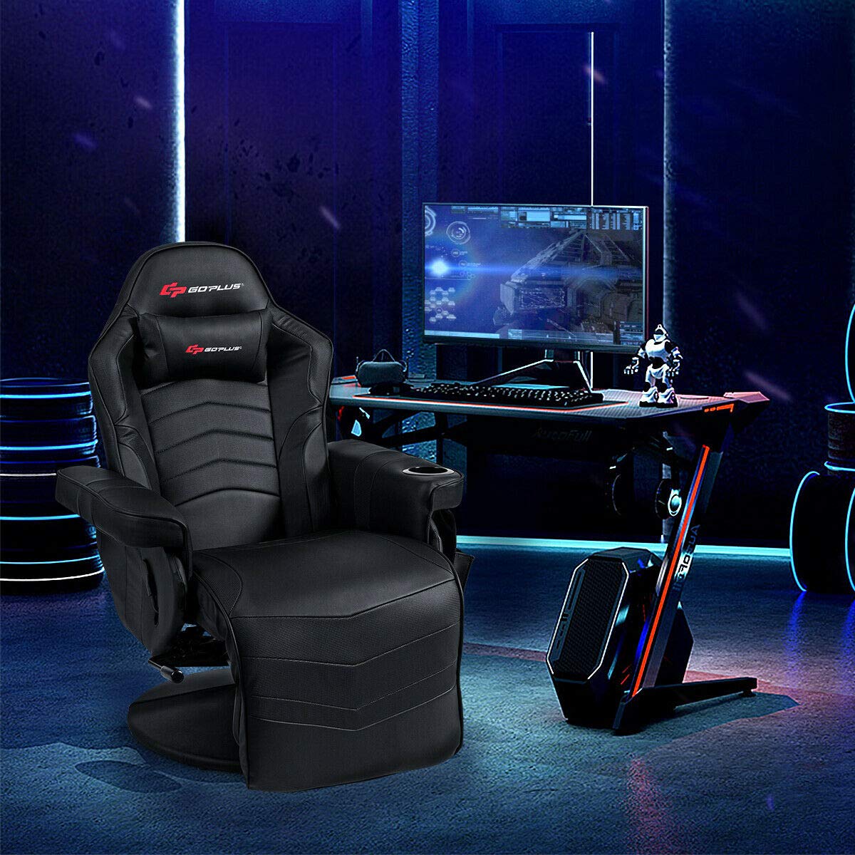 Backrest and Footrest Game Chair