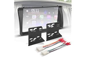 NuIth Double DIN Radio Installation Dash Kit W/Radio Wire Harness for 2003-2008 Toyota Corolla, Aftermarket Radio Dash Stereo Mounting Installation Trim Bezel Bracket Wire Kits