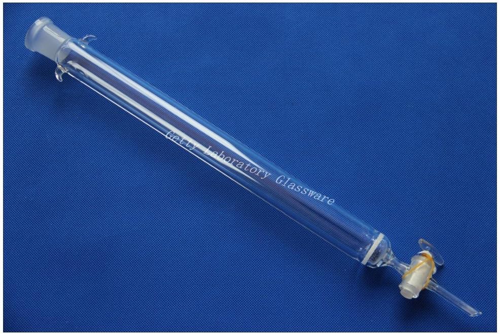 250ml Lab Glass Chromatography Column, ID 30mm, Column Length:300mm, 24/40 Joint,with Glass Stopcock