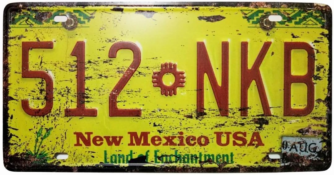 UOOPAI USA New Mexico 512 NKB Vintage Auto License Plate