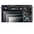 QIBOX Glass Screen Protector Compatible with Sony Alpha A6600 A6100 A6400 A6000 A5000 A6300 NEX-7 NEX-3N NEX-5 NEX-6L, 3-Pack