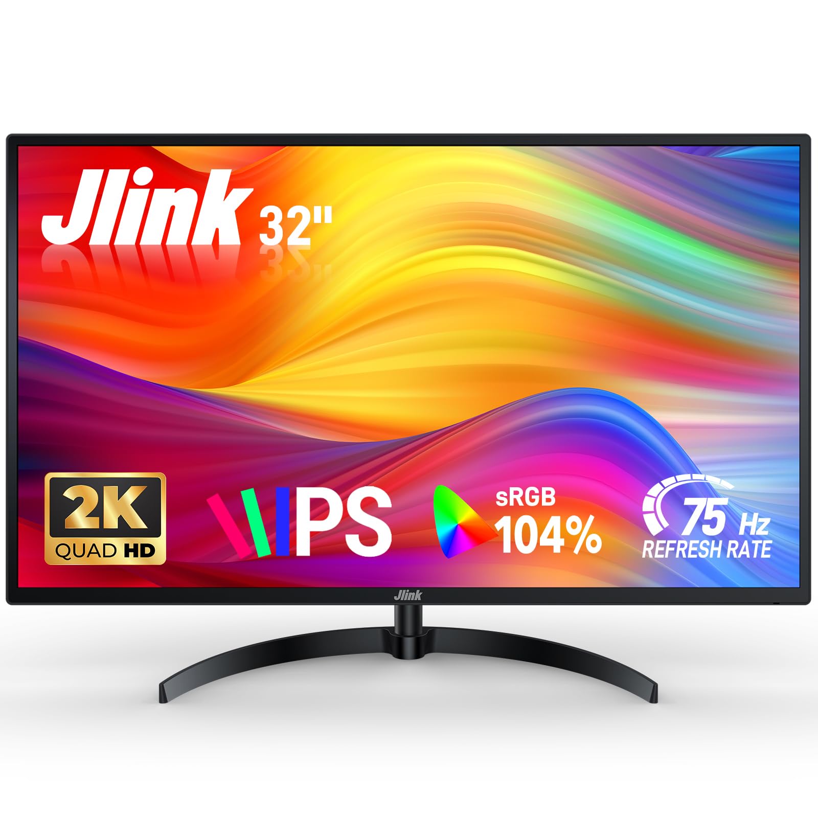 Jlink 2K Computer Monitor 32 Inch Monitor, IPS 1440P Monitor with