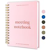 Lamare Meeting Notebook for Work Organization – Perfect Work Notebook for Note Taking, Meeting Planner and Office Supplies for Men & Women