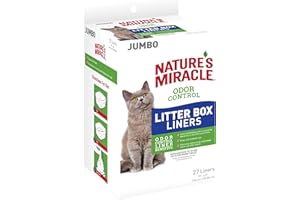 NATURE'S MIRACLE Nature’s Miracle Odor Control Litter Box Liners for Cats, 27 Count, Fit Most Extra-Large and Jumbo Multi-Cat Litter Boxes