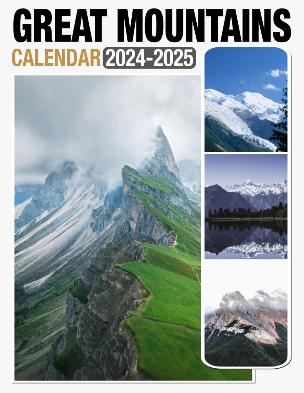 Great Mountains Calendar 2024 - 2025: 24 Months Calendar Jan 2024 to December 2025, Thick & Sturdy Paper, Great Gift For Organizing & Planning, US Holidays