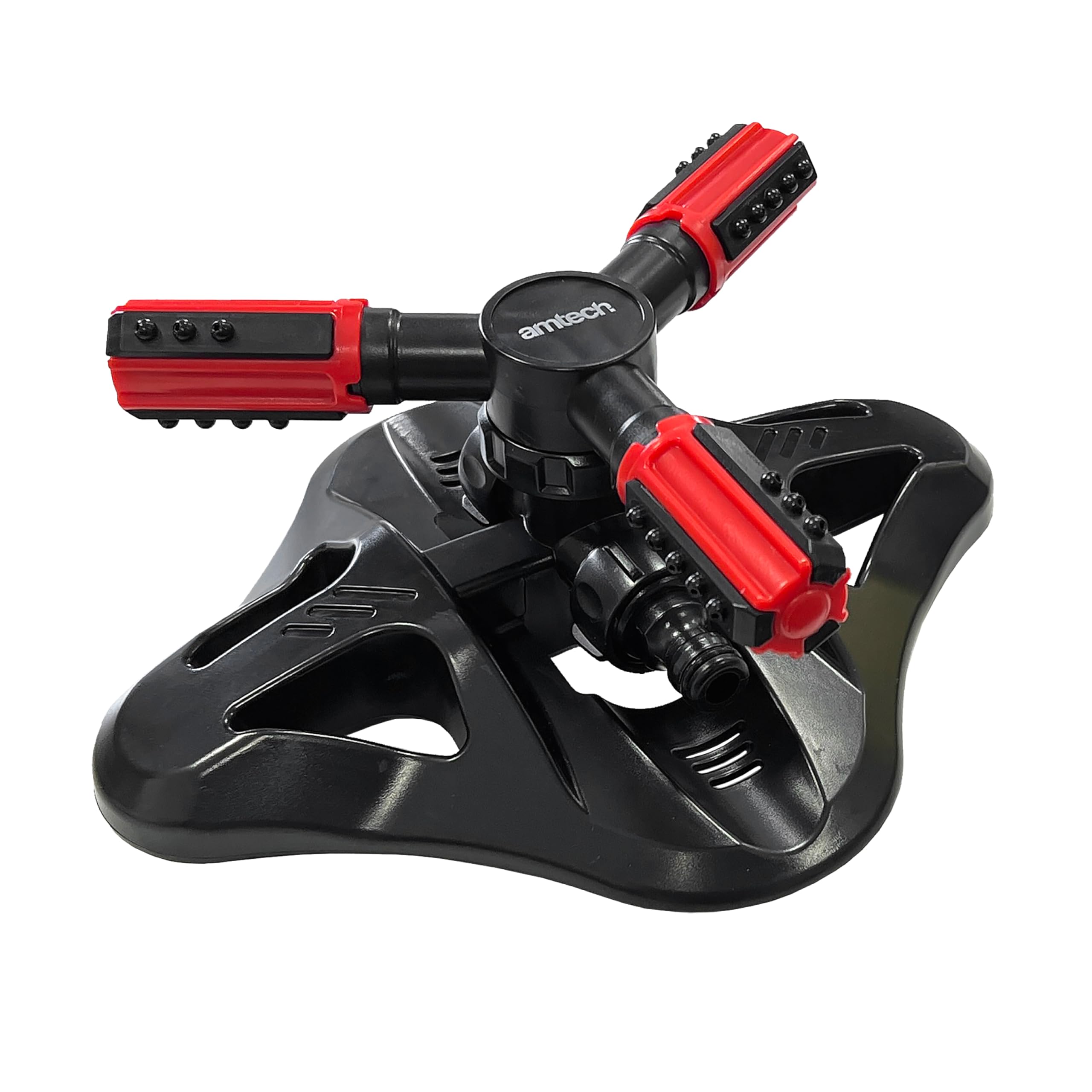 Amtech - Rotating Garden Sprinkler with 3 Settings for Personalised Water Coverage, Quick Set Up, Easy to Use, Includes Two Connectors for Linking Sprinklers and Accessories