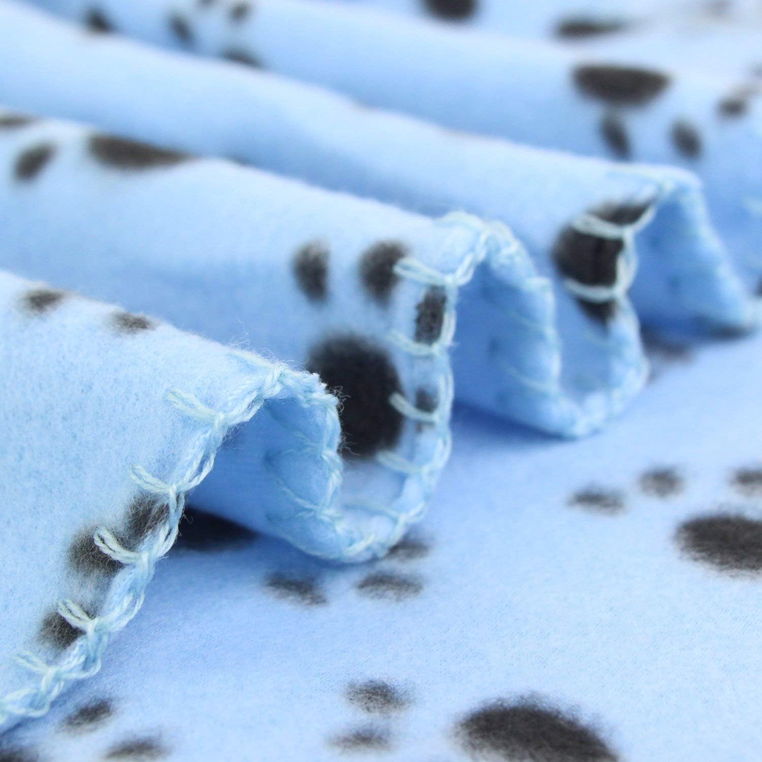 AK KYC 6 Pack Mixed Puppy Blanket Cushion Dog Cat Fleece Blankets Pet Sleep Mat Pad Bed Cover with Paw Print Kitten Soft Warm Blanket for Animals, A : Pet Supplies