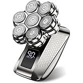 TEPOTZ 7D Electric Head Shavers for Bald Men, 5-in-1 Pro Grooming Kit, Electric Razor for Men, IPX7 Waterproof Wet/Dry Use, Head Shaver, Type-C Charge, Travel-Ready/LED Display, Gift-Grade Kit