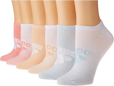 Amazon Adidas アディダス レディースソックス 靴下 Superlite Badge Of Sport No Show Socks 6 Pack Sky Tint White Glory Pink Marl White Glow Orange Md Women S Shoe Size 5 10 22 27cm 並行輸入品 フィットネス トレーニング ソックス 通販