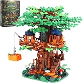 Tree House Building Blocks Architecture Model Set Compatible lego Treehouse | 732PCS,Ideas Treehouse Bonsai tree Construction with Complete details Collection or Display Toys,Perfect Choice for 6+ Ages