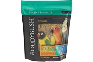 RoudyBush Daily Maintenance Food for Birds - Scientifically Formulated Bird Feed - Bird Food Pellets w/Corn, Wheat, Soy & More - Nutritious & Healthy Feed for Birds (Mini, 44oz)
