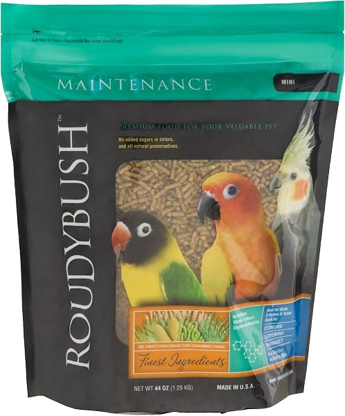 RoudyBush Daily Maintenance Food for Birds - Scientifically Formulated Bird Feed - Bird Food Pellets w/Corn, Wheat, Soy & Mor