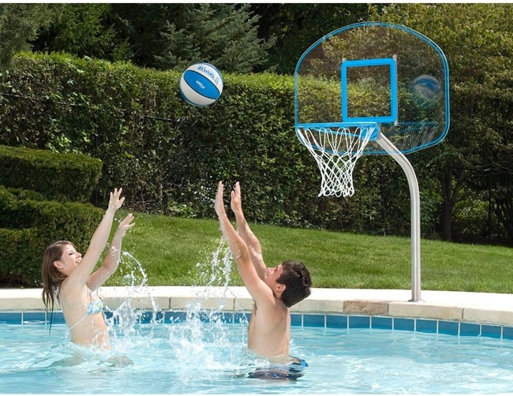 Dunnrite Deck Mounted Clear Hoop Pool Basketball Hoop 1.90"