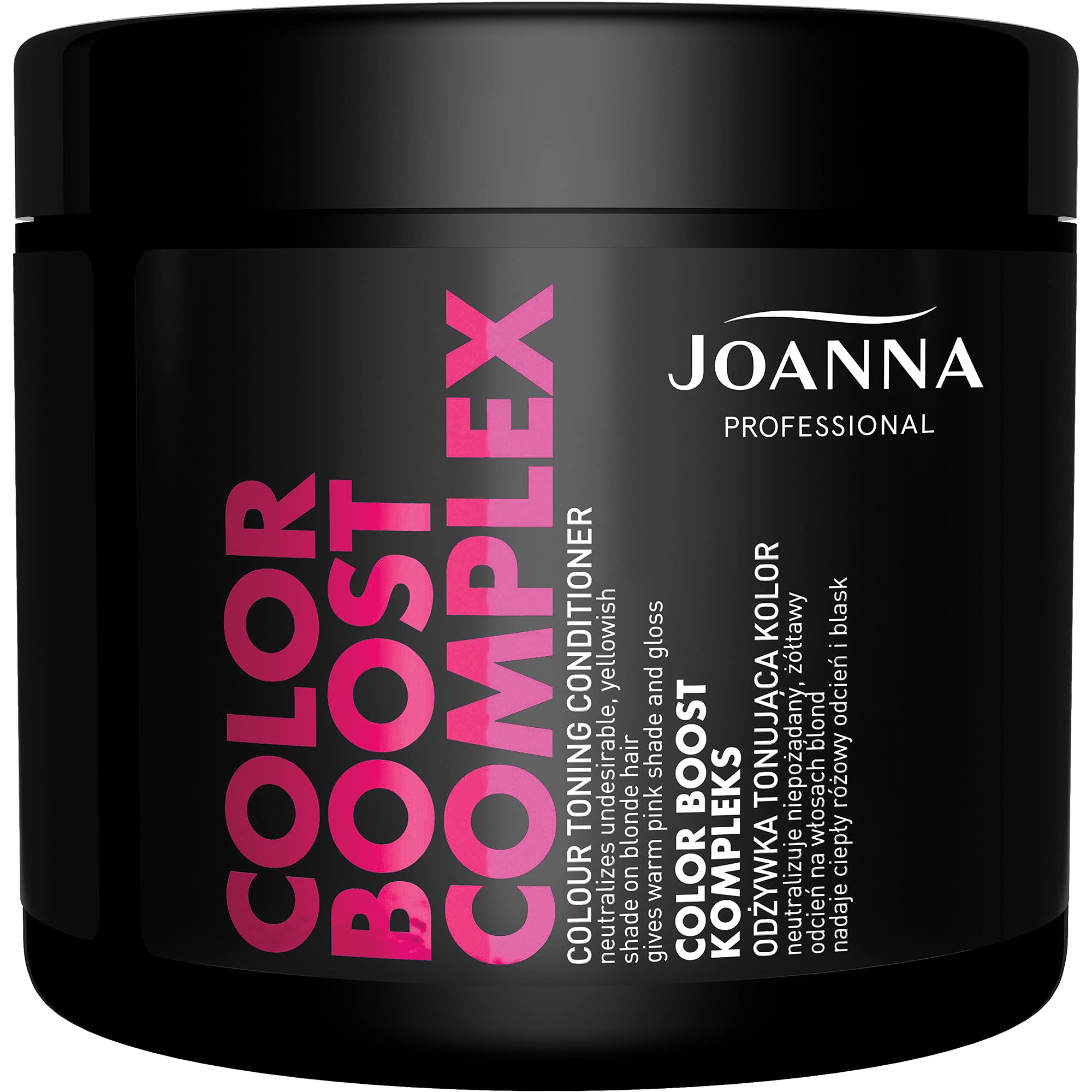 Joanna Professional Color Toning Conditioner – Best Color Toning Pink for hair – Micro Proteins Enriched formula – Lasting Color Toning Treatment – Glossy Lustrous Locks with Warm Pink Color - 500 g
