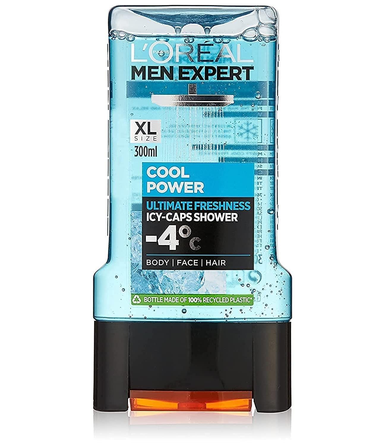 Men Expert Shower L'Oreal, Men Expert Cool Power Shower Gel, 300 ml, (Pack of 1)