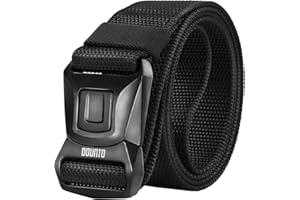 DOUNTO Tactical Belt, Military Nylon Web Work Belt Rigger Belts with Heavy Duty Quick Release Buckle