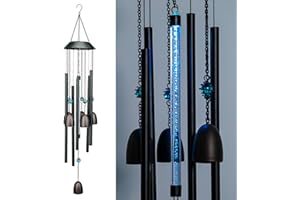 Taman Solar Wind Chime for Outside - LED Color Changing Wind Chime Decorative Memorial Gift, for Home, Outdoor, Yard, Patio,Garden Decor, 30"