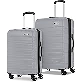 Samsonite Evolve SE Hardside Expandable Luggage with Spinners | Titanium | 2PC SET (Carry-on/Medium)