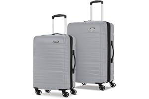 Samsonite Evolve SE Hardside Expandable Luggage with Spinners | Titanium | 2PC SET (Carry-on/Medium)