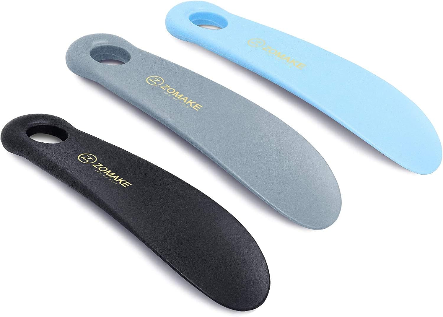ZOMAKE Shoe Horn, Small Plastic Shoehorn for Men Women Kids 19CM Travel Lazy Shoe Spoon Helper Short Football Boot Horn (3 pcs)
