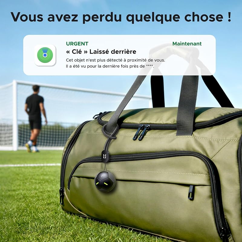 FineTrack 2 Finder Tag Design Football iOS Uniquement Noir