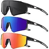 kunchu Kids Sunglasses Polarized - UV400 Protection Boys Youth Cycling Goggles Baseball Sunglasses with Glasses Strap