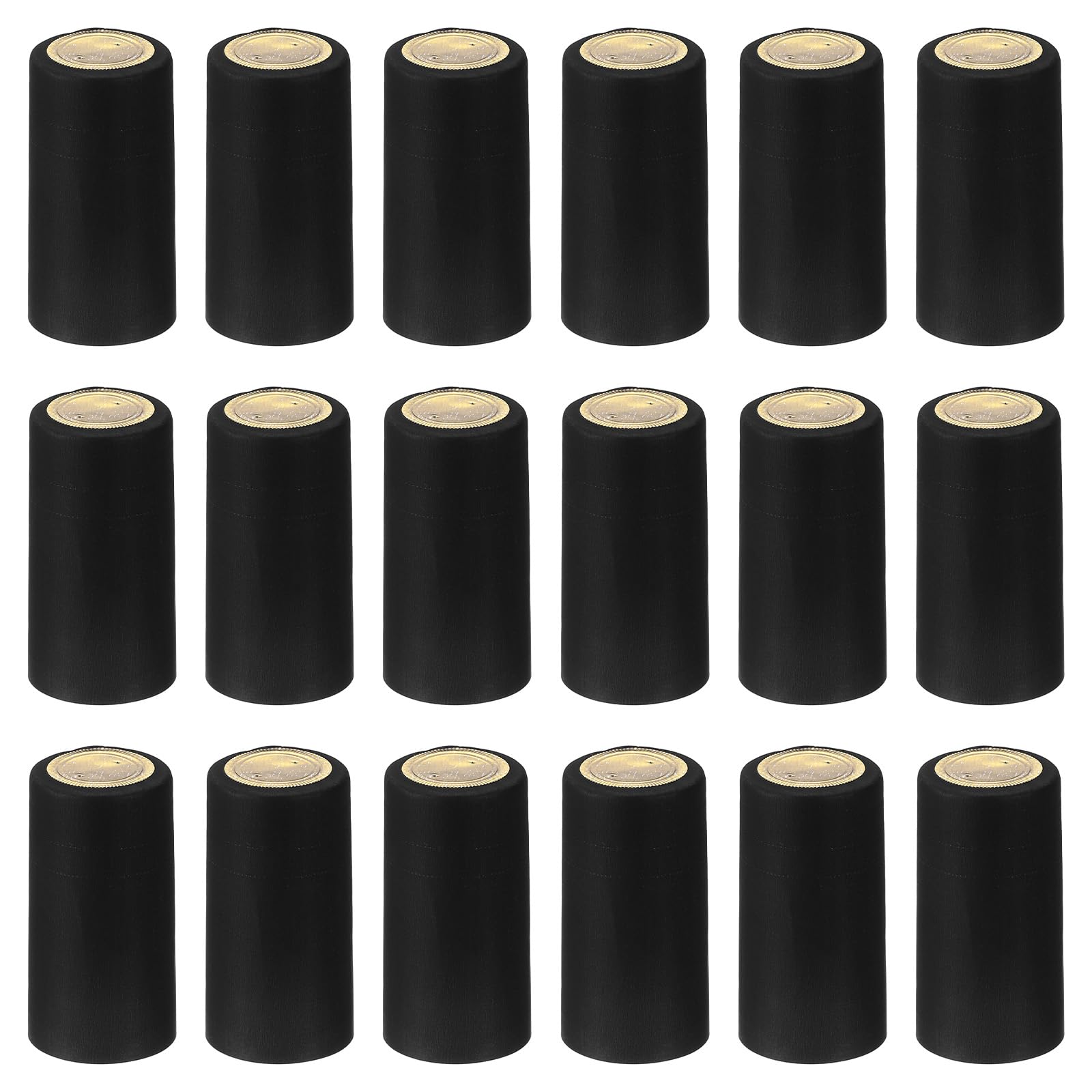 PATIKIL PVC Heat Shrink Cap with Tear Tab for Wine Bottle, 120 Pcs 30x60mm Wine Shrink Wrap Seals Sleeves Caps Shrink Top Cover for Wine Cellars Home Kitchen Use, Black