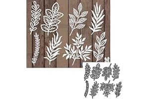 KASHOER 8Pcs/Set Leaf Metal Die Cuts,Various Leaves Plant Flower Cutting Dies Cut Stencils for DIY Scrapbooking Album Decorative Embossing Paper Dies Card Making