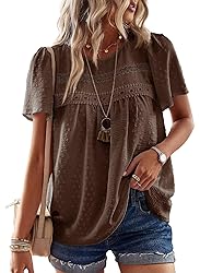 Falechay Summer Tops for Women 2025 Brown Fashion