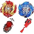 Battling Tops Burst Ultimate Fusion DX B-174-1+B-174-2 Gyro Toys Set for Kids with B184, H13A L/R Two-Way Launcher